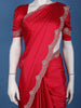 Classic Bridal Red Stone Embellishment Satin Saree - Diadem