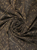 Coffee Brown Floral Design Antique gold zari border Chandheri Cotton Saree - Diadem