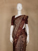 Coffee Brown Peacock Woven Pure Kanchipuram Silk Saree - Diadem