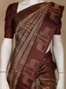 Coffee Brown Peacock Woven Pure Kanchipuram Silk Saree - Diadem