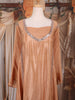 Copper Brown Solid Design Crepe Kaftan Suit