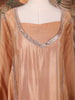 Copper Brown Solid Design Crepe Kaftan Suit
