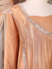 Copper Brown Solid Design Crepe Kaftan Suit