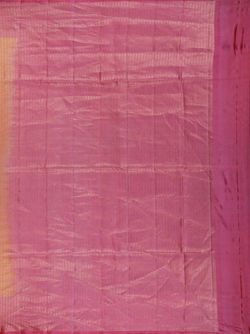 Copper Orange Floral Design Zari Woven Soft Silk Saree - Diadem