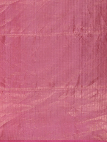 Copper Orange Floral Design Zari Woven Soft Silk Saree - Diadem