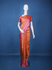 Copper Orange Floral Design Zari Woven Soft Silk Saree - Diadem