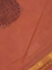 Copper Rust Butta Woven Design Cotton Saree