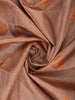Copper Brown Floral Design Zari Border Silk Saree - Diadem