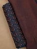 Copper Brown Solid Silk Fancy Saree with Beaded Work Blouse - Diadem