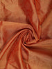 Coral Orange Floral Design Zari Woven Soft Silk Saree - Diadem