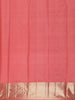 Coral Pink Floral Woven Pure Kanchipuram Silk Saree - Diadem