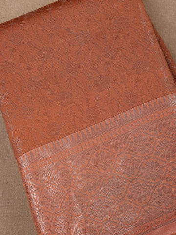 Coral Floral Designed Fancy Art Silk Saree - Diadem