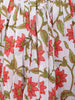 Coral Floral Printed Anarkali Cotton Salwar Suit - Diadem