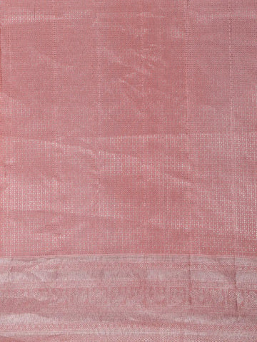 Coral Floral Woven Pure Kanchipuram Silk Saree - Diadem