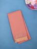 Coral Pink Cotton Saree with Zari Border - Diadem