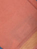 Coral Pink Cotton Saree with Zari Border - Diadem