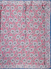 Coral Pink Floral Design Print Satin Saree - Diadem