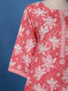Coral Pink Floral Printed Cotton Salwar Suit - Diadem