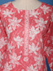Coral Pink Floral Printed Cotton Salwar Suit - Diadem