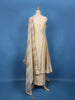 Cream Floral Design Woven Banarasi Silk Salwar Suit - Diadem