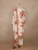 Cream White Floral Semi Tissue Salwar Suit – Elegant Ethnic Wear for Women - Diadem