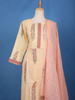 Cream Floral Design Printed Cotton Salwar Suit - Diadem