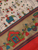 Cream Warli Prints Fancy Georgette Saree - Diadem