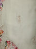 Cream White Floral Embroidery Organza Salwar Suit - Diadem