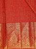 Crimson Red Animal Motif design Pure Kanchipuram Silk Saree