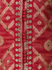 Crimson Red Mirror And Embroidered Design Tissue Silk Kids Palazzo Suit
