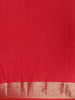 Crimson Red Floral Butta Woven Pure Kanchipuram Silk Saree - Diadem