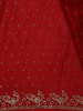 Crimson Red Stone Worked Satin Saree - Diadem