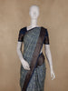 Dark Blue Block Print Chandheri Cotton Saree
