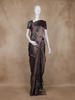 Dark Brown and Green Floral Woven Design Mixed Cotton Fancy Saree with Zari Border
