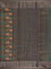 Green  Floral Print Chanderi Cotton Saree With Zari Border