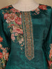 Dark Green Floral Printed Design Crepe Palazzo Suit with Dupatta