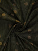 Dark Green  Small Butta Woven Design Art Silk Saree with Contrast Golden Zari Border