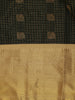 Dark Green  Small Butta Woven Design Art Silk Saree with Contrast Golden Zari Border