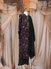 Dark Green and Violet  Abstract Printed Design Cotton Straight Cut Salwar Suit with Dupatta