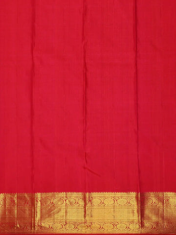 Dark Pink Floral Woven Pure Kanchipuram Silk Saree - Diadem