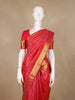 Dark Pink Floral Woven Pure Kanchipuram Silk Saree - Diadem