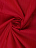 Dark Pink Stripes Woven Semi Silk Saree with Contrast Green Zari Border