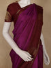 Dark Pink and Violet Checks Woven Pure Kanchipuram Silk Saree