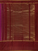 Dark Pink and Violet Checks Woven Pure Kanchipuram Silk Saree