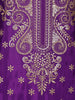 Dark Purple Floral Embroidered Georgette Palazzo Suit - Diadem