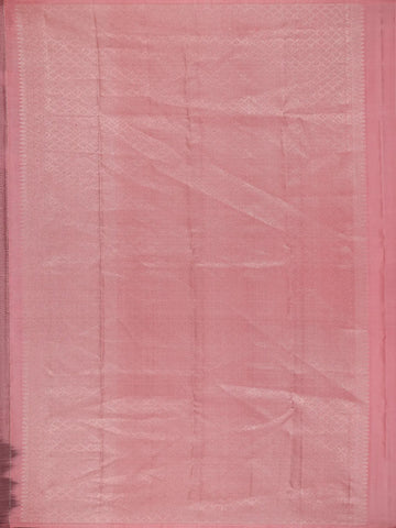 Dark Purple Floral Woven Pure Kanchipuram Silk Saree - Diadem