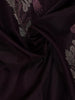 Dark Purple Floral Woven Pure Kanchipuram Silk Saree - Diadem