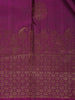 Dark Purple Floral Woven Pure Kanchipuram Silk Saree - Diadem