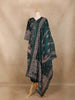 Dark Teal Green Floral Printed Cotton Salwar Suit