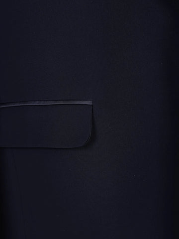 Dark Blue Abstract Designed Men's Suit for Reception - Diadem